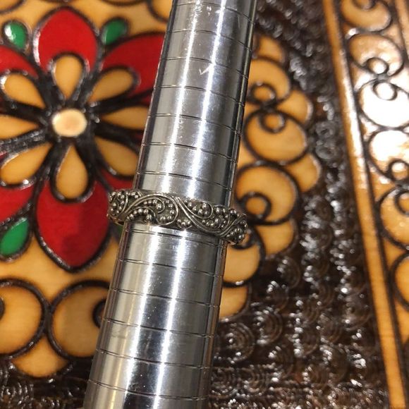 LOIS HILL Sterling Silver Granulated Ring With Oxidized Finish Size 8-1/2 - Picture 11 of 12